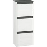 Casarredo Botník 3D s výklopnými dvířky FARFARA borovice sněžná/antracit