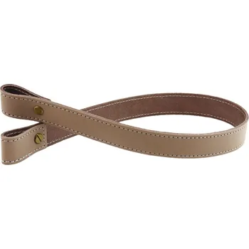 Pro Háčkování Sada kožený popruh prošívaný 58 cm š. 2,5 cm bílá káva s nýtkem staromosaz