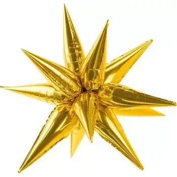 Foliový balonek 3D Hvězda - zlatá 95 cm