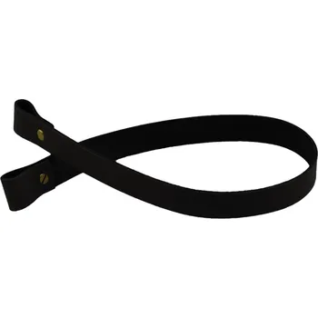 Pro Háčkování Sada kožený popruh 62 cm š. 2 cm černý s nýtkem staromosaz