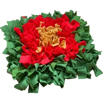 Hračka pro psa Čmuchacíkoberečky.cz® Čmuchací kobereček extra hustý BAREVNÝ TERČ ŽLUTO-ČERVENO-ZELENÝ 1533/60X