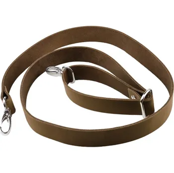 Pro Háčkování Sada kožený popruh posuvný 122 cm š. 2,5 cm tmavě hnědý nikl