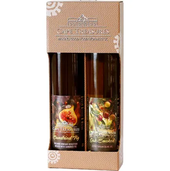 Cape Treasures Dárková sada olivového oleje a balzamikové redukce z Jižní Afriky, 2x250 ml