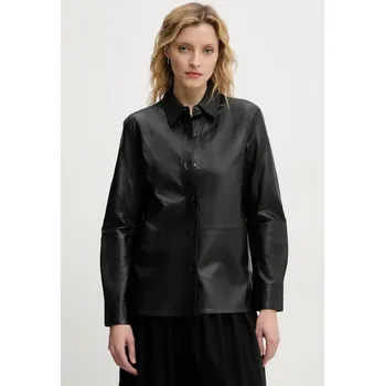 Pánská košile Kožená košile Theory P0100508 černá 99X, vel. M