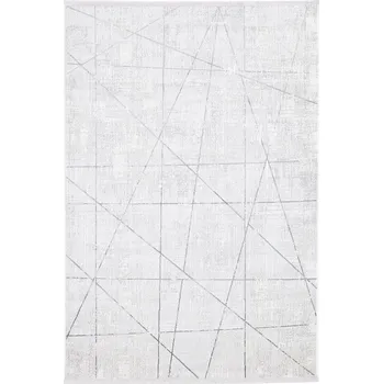 Koberec Makro Abra Kusový koberec Luna I Net Geometrický šedý krémový Rozměr: 120x170 cm