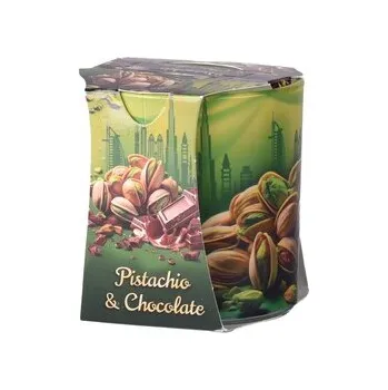 Svíčka Svíčka ve skle PISTÁCIE A ČOKOLÁDA vonná 80g