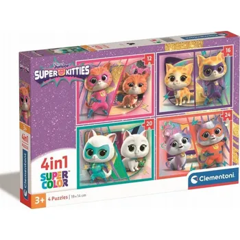 Puzzle Clementoni - Puzzle 4v1 Disney super kitties