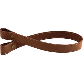 Pro Háčkování Sada kožený popruh prošívaný 58 cm š.2,5 cm hnědý s nýtkem staromosaz