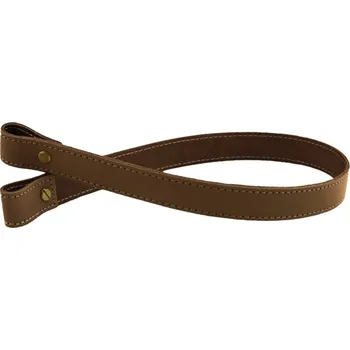 Pro Háčkování Sada kožený popruh prošívaný 58 cm š. 2,5 cm tmavě hnědý s nýtkem staromosaz