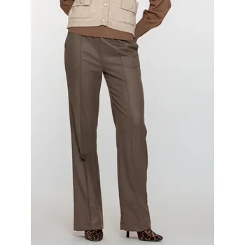 Dámské tričko Geisha kalhoty s rovnými nohavicemi hnědé Velikost: S