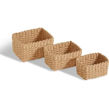 Úložný box Livarno Home 3dílná sada hranatých úložných košíků 100385972001