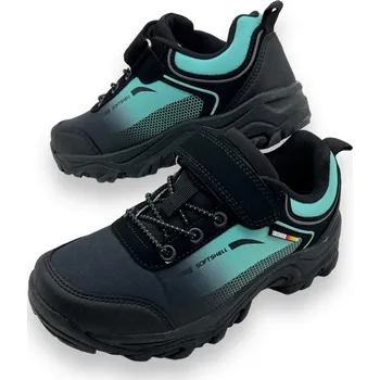 Chlapecká obuv Superun Chlapecké tyrkysové softshellové tenisky na suchý zip Barva: Tyrkysová, Velikost: 36