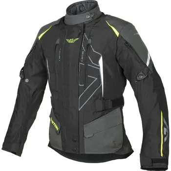 Moto bunda AYRTON bunda Teressa II dámská černá/šedá/žlutá fluo 2026 - XL