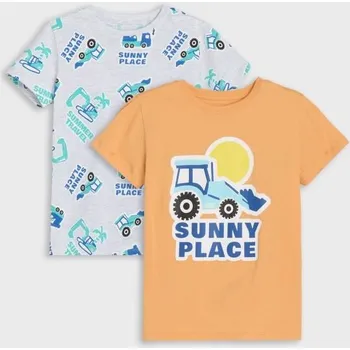 Chlapecké oblečení Sinsay - Sada 2 triček - oranžová - 058CH-20X - 058CH-20X-140