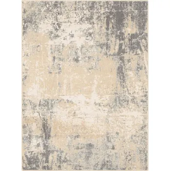 Koberec Agnella moderní vlněný koberec Isfahan M Contre Pískový Abstraktní béžový Rozměr: 80x120 cm