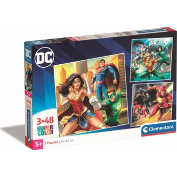 Puzzle Clementoni - Puzzle 3x48 Square DC Comics Liga spravedlnosti