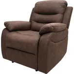 Vikio TV relaxační křeslo manuální polohování hnědá látka v dekoru kůže AKR138B-2 ZA AKČNÍ CENU