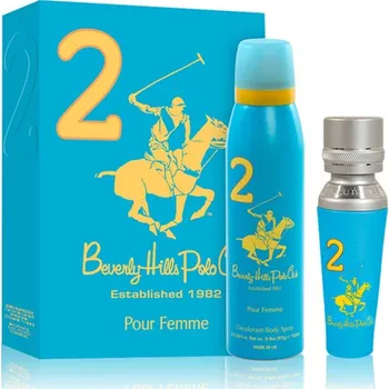 Kosmetická sada Beverly Hills Polo Club No. 2 dárková sada pro ženy – parfémovaná voda 50 ml + deodorant sprej 150 ml