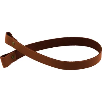 Pro Háčkování Sada kožený popruh 62 cm š. 2 cm hnědý s nýtkem staromosaz
