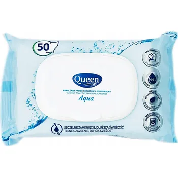 Toaletní papír Queen vlhčený toaletní papír Aqua - 50 ks
