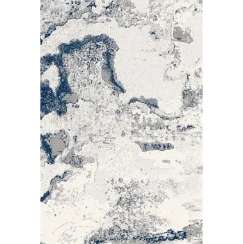 Koberec Agnella moderní vlněný koberec Isfahan Seth Bílý Abstraktní šedý Rozměr: 80x120 cm