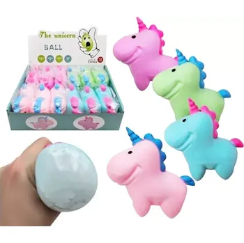 plyšák stlačovací jednorožec 11 cm
