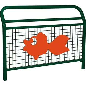 Zábradlí Procity Školní zábradlí Conviviale s mříží a motivem "ryba", délka 1500 mm, barva zelená RAL6005