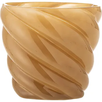 Květináč Bloomingville Žlutý květináč, sklo, 17x15,5 cm, Callo