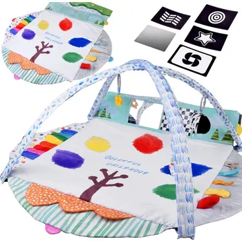 Hračka pro kojence JOKO Dětská hrací deka s oblouky a kontrastními kartami