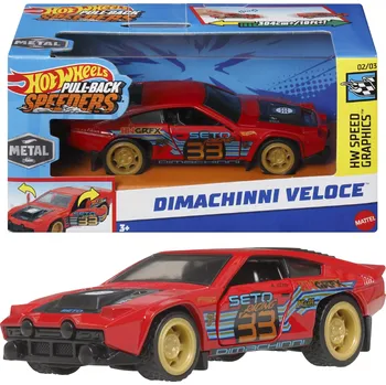 autíčko Hot Wheels Pull-Back Speeders Dimachinni Veloce auto 1:43