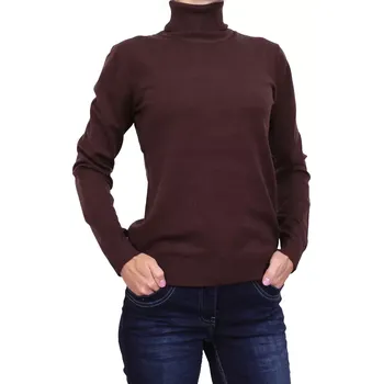 Dámské tričko Dámský elegantní rolák Marinello 16232 čokoládová velikost L