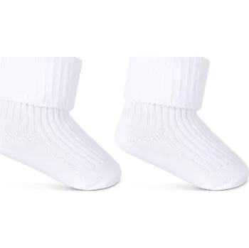Kojenecké oblečení BE SNAZZY Kojenecké ponožky ohrnovací bílé Be Snazzy 6 - 9 měsíců