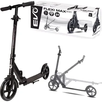 Koloběžka EVO koloběžka Flexi Max 200 černá se stojánkem a popruhem 8+