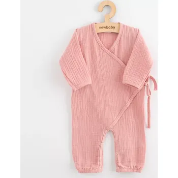 Kojenecký overall dětský mušelínový overal New Baby růžový 86 (12–18 měsíců)