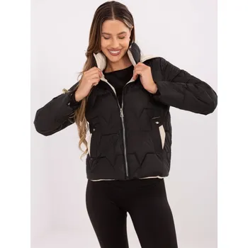 Krátká ozdobně prošívaná bunda Snow Moda černá EU velikost: L