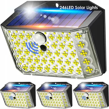 Venkovní osvětlení SOLÁRNÍ LAMPY SVĚTLA DO ZAHRADY LED OSVĚTLENÍ S ČIDLEM POHYBU
