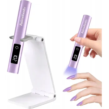 Lampička LAMPA LAMPKA UV DO PAZNOKCI ŻELOWYCH MINI LED LAMPA USB 3 REŽIMY FIALOVÁ