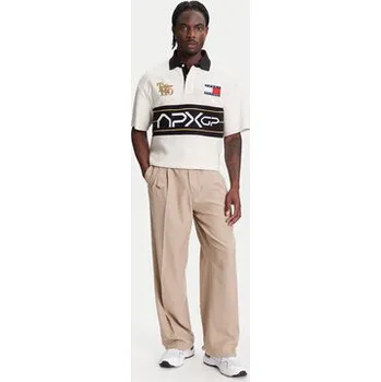 Pánské oblečení Tommy Hilfiger Polokošile F1 Movie Race Day MW0MW41393 Écru Relaxed Fit XXL