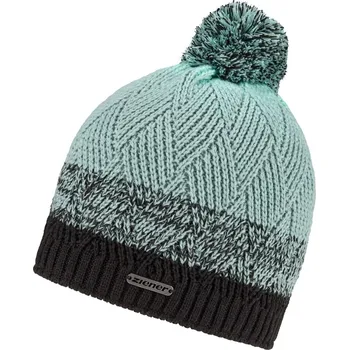Čepice Zimní čepice Ziener Ixia s bambulí - radiant lagoon obvod hlavy 56-58 cm