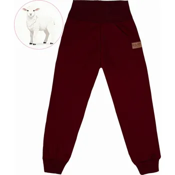 Softshellové kalhoty basic s beránkem - Vínové Velikost: 128