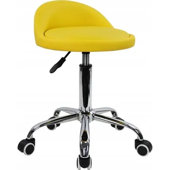 Stolička Židle Kuchyňská Stolička Kulatý Barová Stolička Nastavitelná na Kolečkách 67 cm