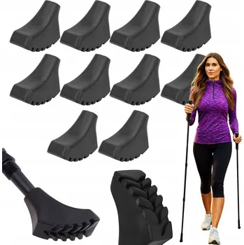 Trekingová hůl 10x NÁSTAVCE KND1 GUMOVÉ KONCOVKY NA HOLE NORDIC WALKING TREKKING