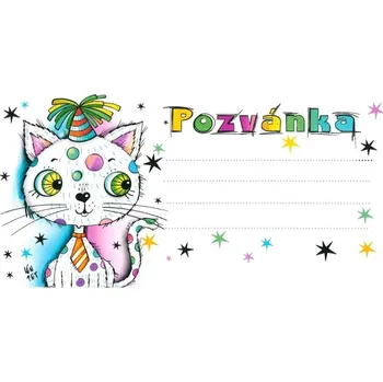 Pozvánka Petr Mičánek Dětská pozvánka na párty - Kočička, bal. 10 ks 595157