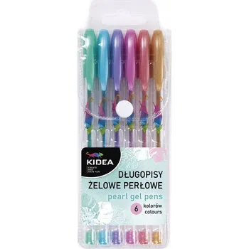 Gelové propisky Kidea perleťové barvy, 6 barev