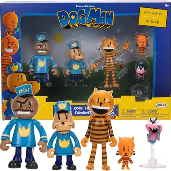 Figurka JAKKS PACIFIC DOG MAN ORIGINÁLNÍ SADA 5 FIGUREK CHIEF DOG MAN PETEY FLIPP