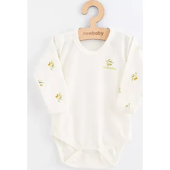 Kojenecký body kojenecké body z organické bavlny s dlouhým rukávem olivy