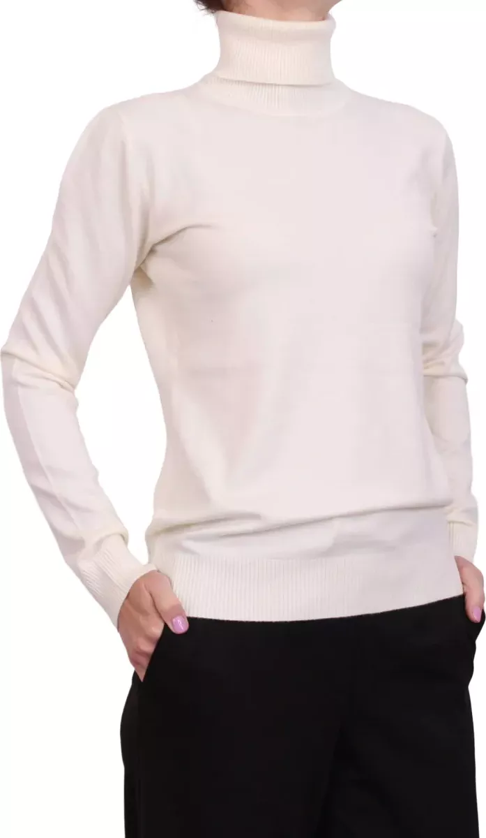 Dámský elegantní rolák Marinello 16232 off white velikost S