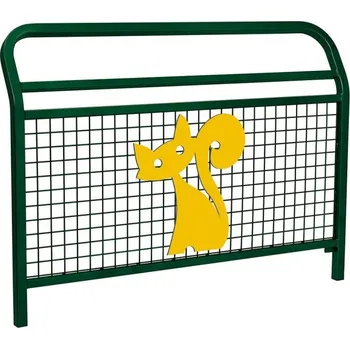 Zábradlí Procity Školní zábradlí Conviviale s mříží a motivem "kočka", délka 1500 mm, barva zelená RAL6005