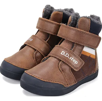 Chlapecká zimní obuv D.D.step Zimní boty D.D. step kožené W068-52388B hnědé velikost: 32