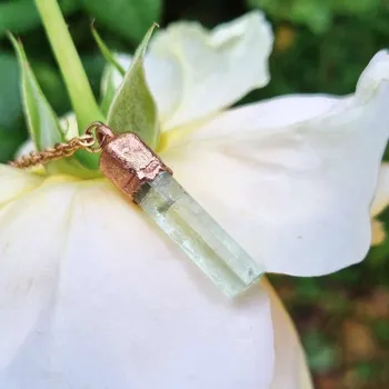 Náhrdelník Heliodor přírodní krystal, Brazílie - přívěsek/náhrdelník ŠPERKY S PŘÍRODNÍMI KRYSTALY